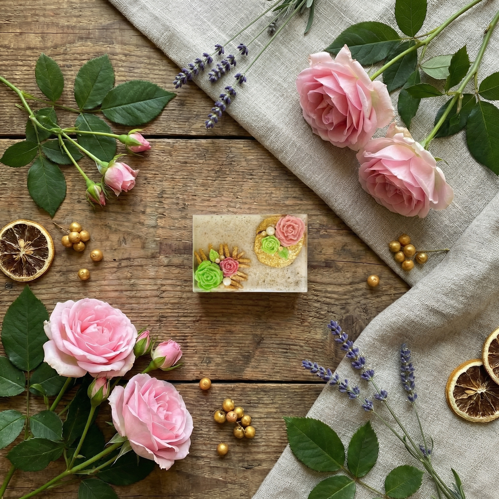 Zlato milo s cvetjem