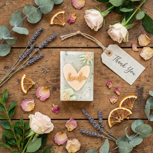 Hvala v srčku in dodatek vrtnic