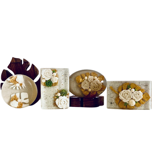 Darilni paket: 4x Zlato milo s cvetjem